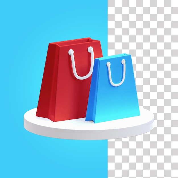 Shopping bags 3d illustration