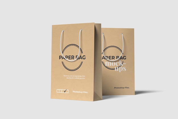 Shopping bags psd mockup