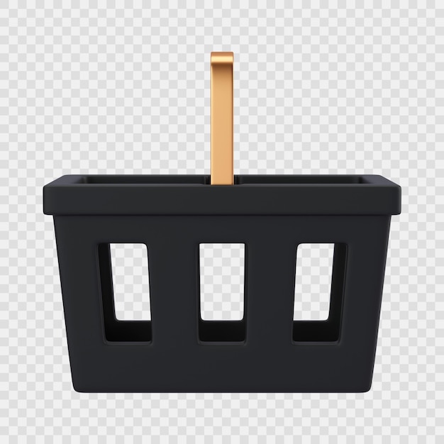 Shopping basket 3d icon