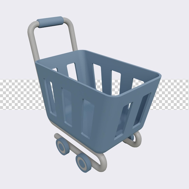 shopping cart 3d illustration