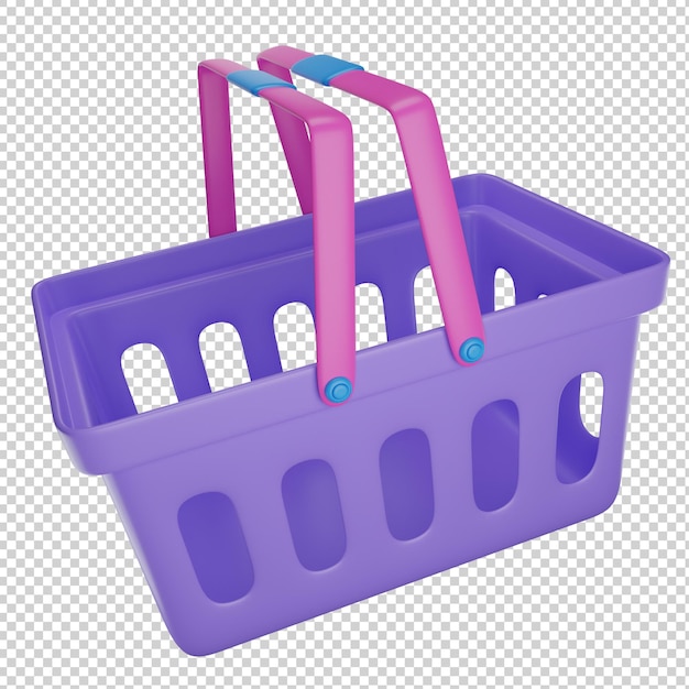 Shopping cart bag 3d illustration