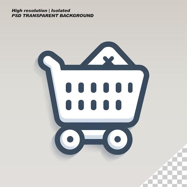 Shopping cart icon supermarket basket illustration symbol purchase