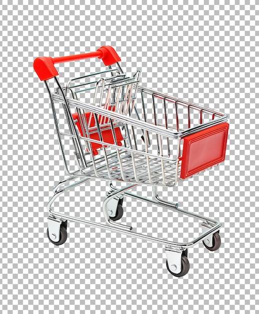 Shopping cart isolated on transparent background