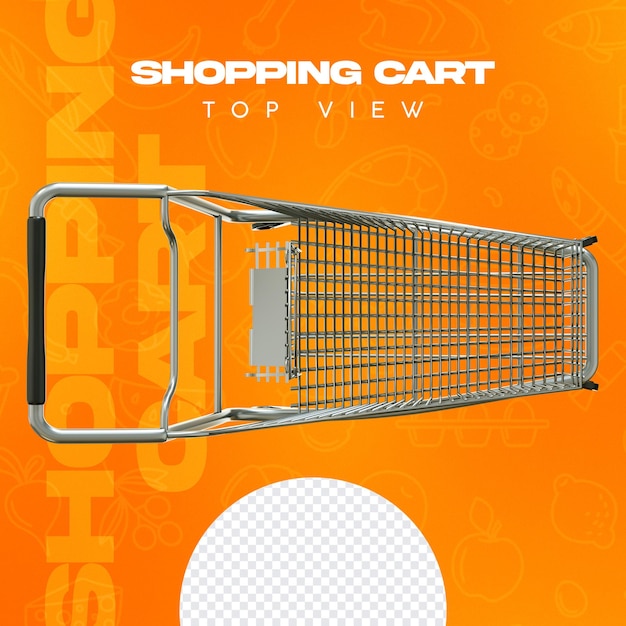 PSD shopping cart top view