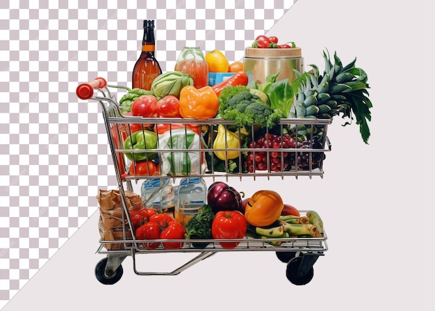 Shopping cart transparent PSD