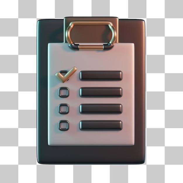 Shopping List 3D Icon