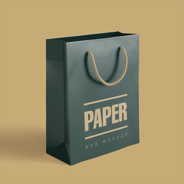 Shopping paper bag mockup