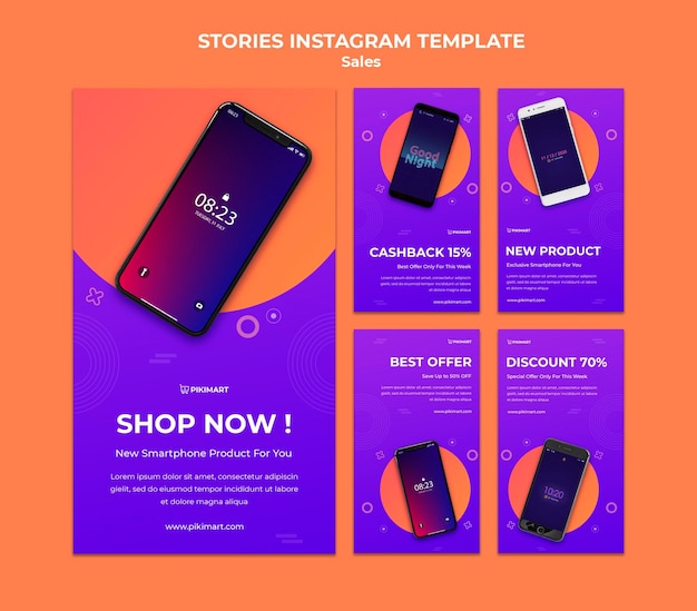 Shopping sale instagram stories template