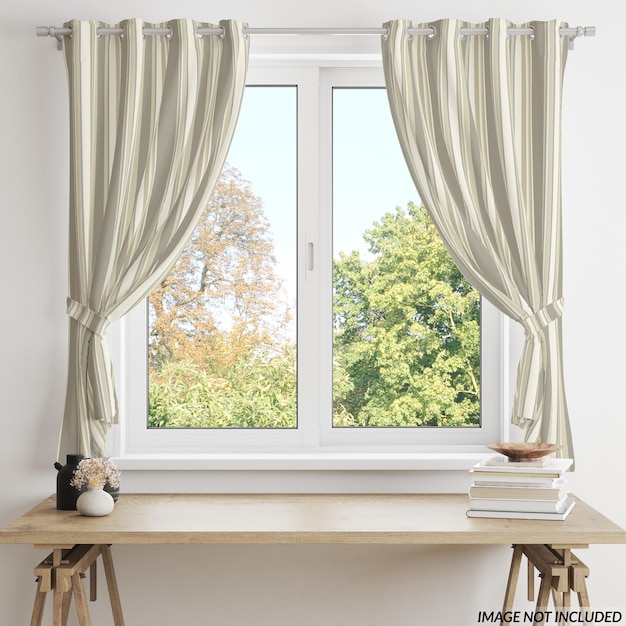 Short Curtains Mockup