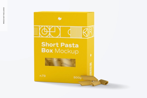 Short Pasta Box Mockup