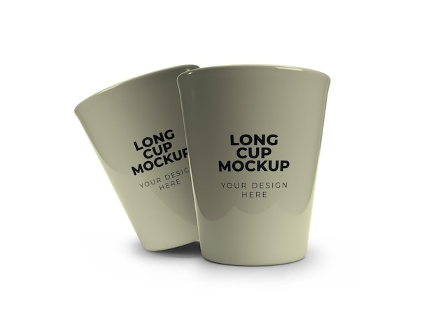 Short Plastic Cup Mockup Template Isolated