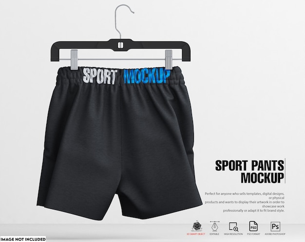 Short Sport Pants for Men Mockup