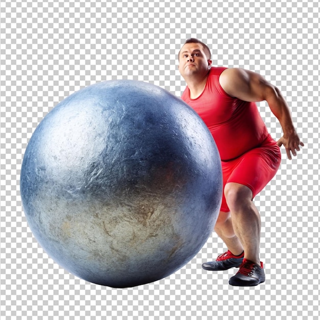 shot put on transparent background