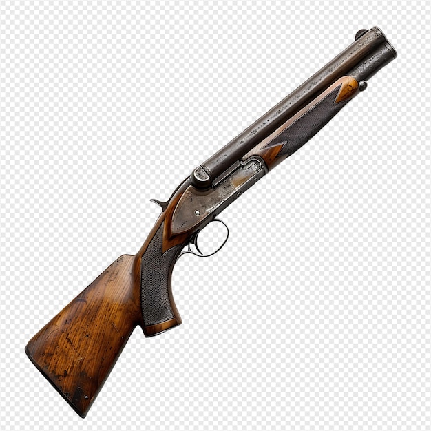 Shotgun on isolated transparent background