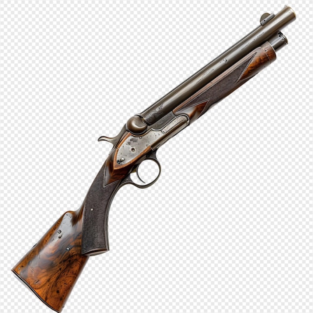 Shotgun on isolated transparent background