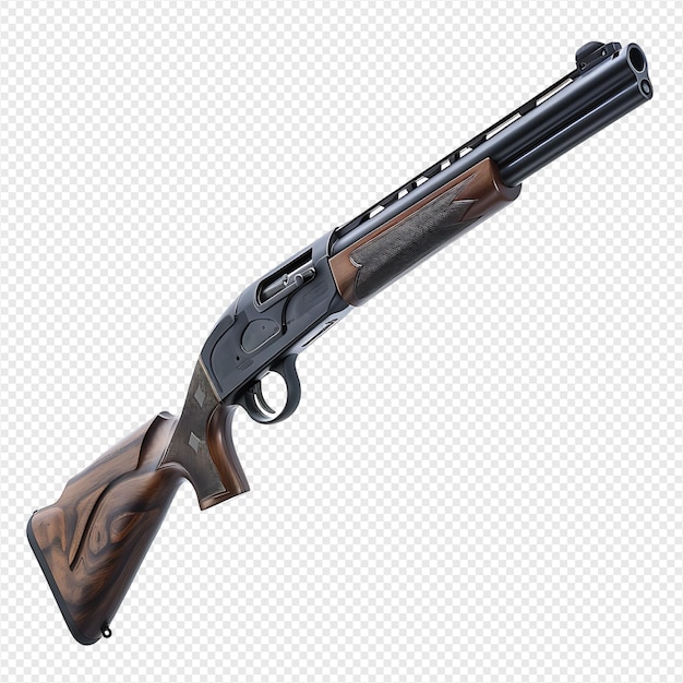 Shotgun on isolated transparent background