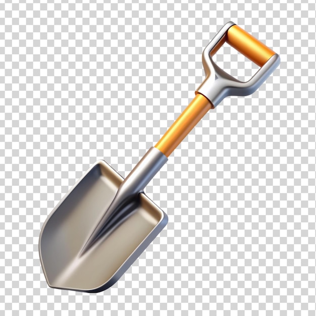 Shovel 3d Isolated on transparent background