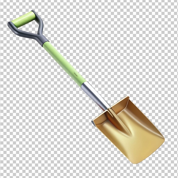 PSD a shovel is leaning on transparent background