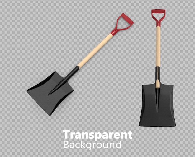 PSD shovel on transparent background