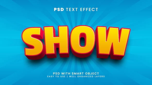 Show stage event 3d editable text effect with movie and film text style