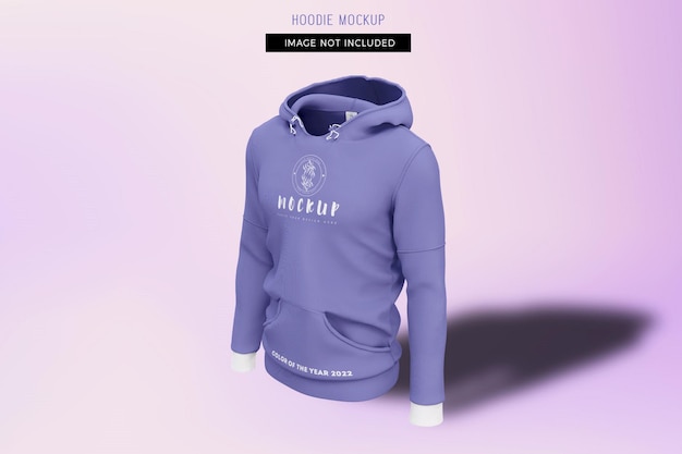 PSD showcase hoodie mockup in color of the year 2022