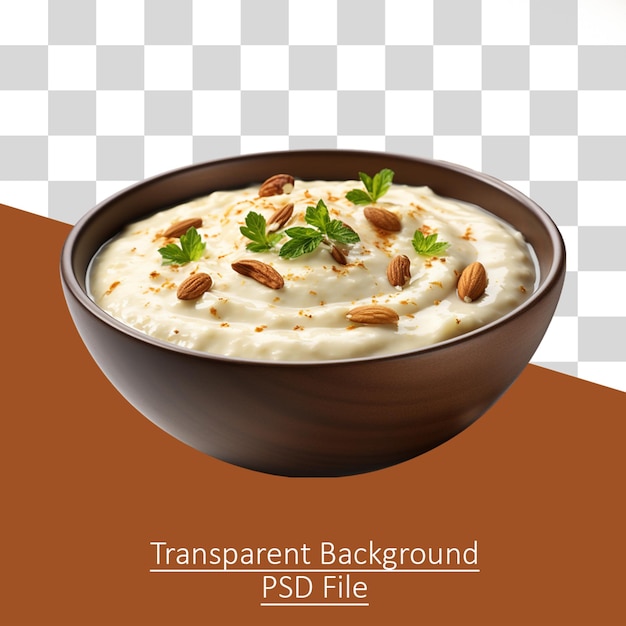 PSD shreekhand with almond kheer on isolated white background