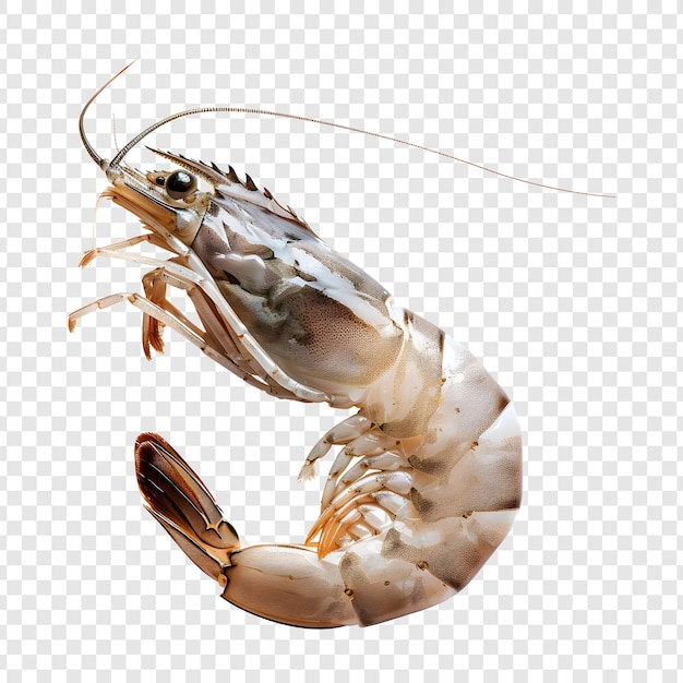 PSD shrimp isolated on transparent background