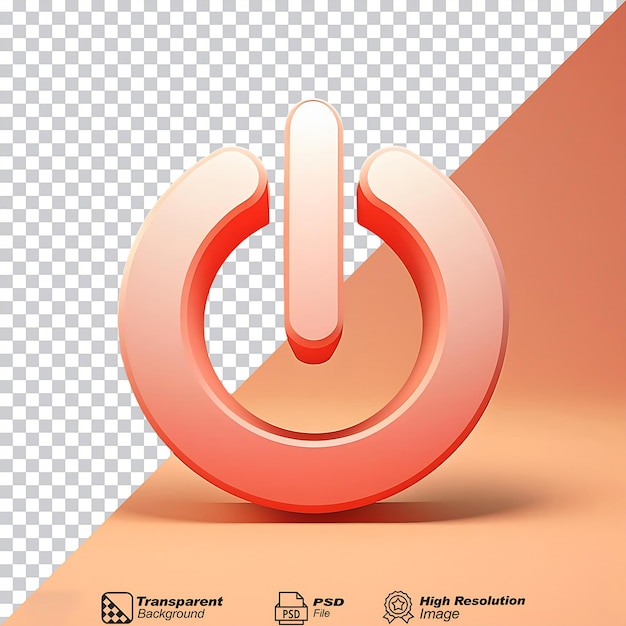 Shutdown Symbol isolated on transparent background