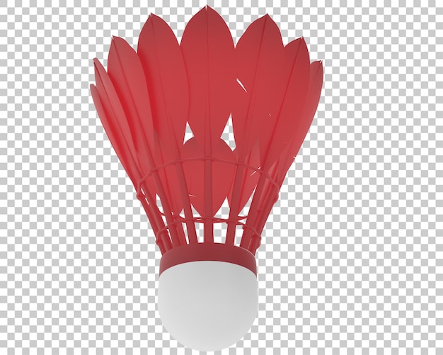 Shuttlecock isolated on transparent background 3d rendering illustration