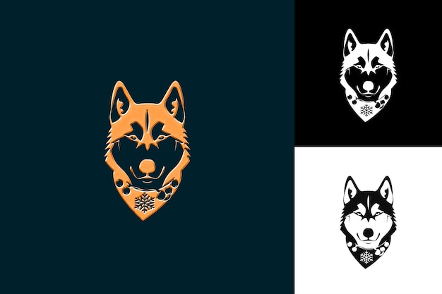 Siberian Husky Icon Captivating Dog Face With a Wolf Like Ex Illustration Animal Vector Art Design