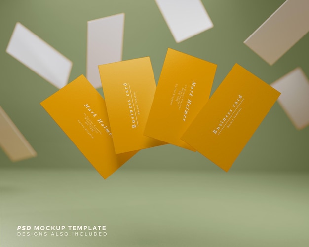 Side by side businesscard mockup template