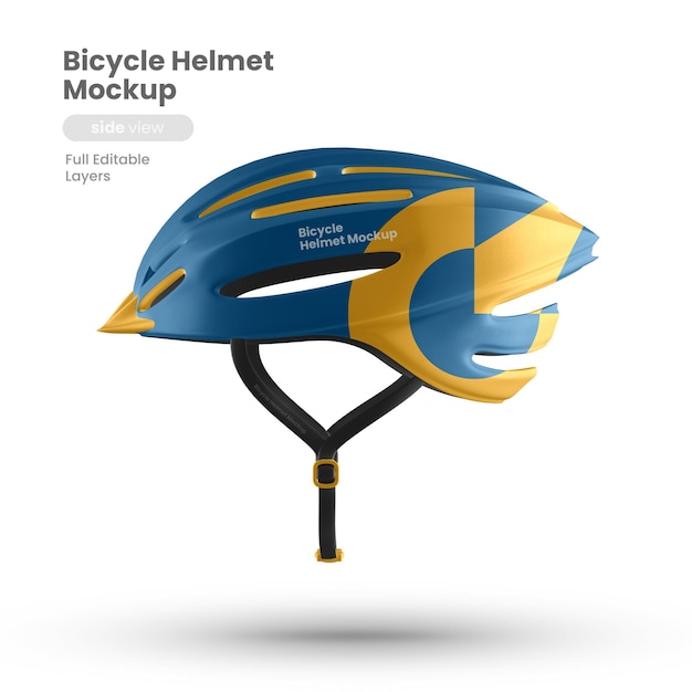 side view of premium bicycle helmet mockup