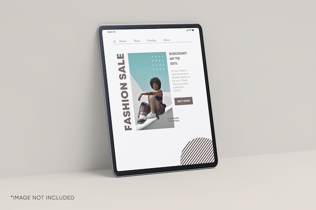 Side view tablet mockup premium psd