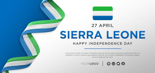 Sierra Leone National Independence Day Celebration Banner, National Anniversary