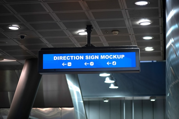 Sign mock-up design for direction indication