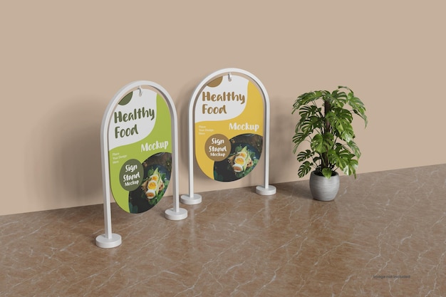 PSD sign stand mockup