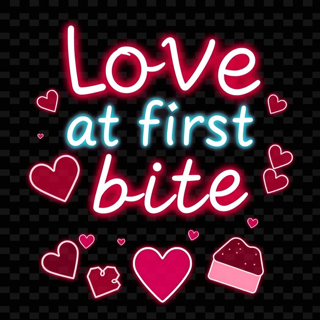 a sign that says love at first first bite