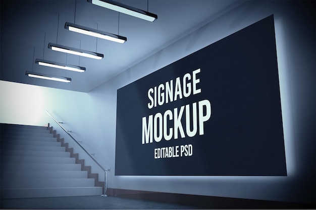 Signage Photoshop Mockup