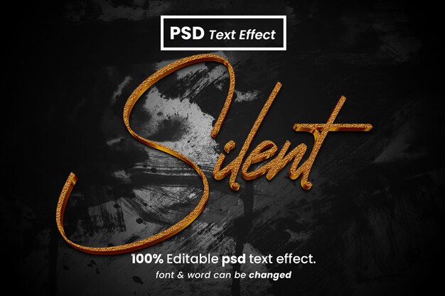 Silent 3D Editable Text Effect