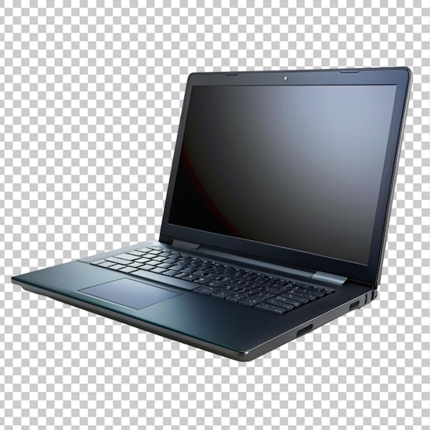 silent elegance a sleek black laptop against on transparent background