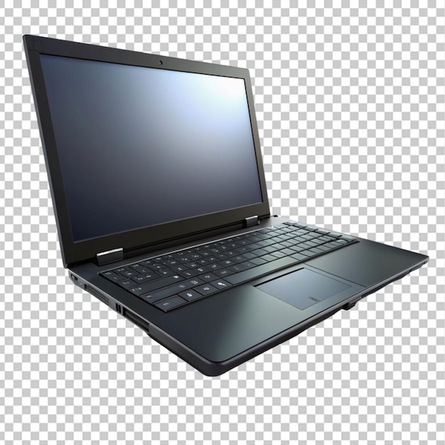 silent elegance a sleek black laptop against on transparent background