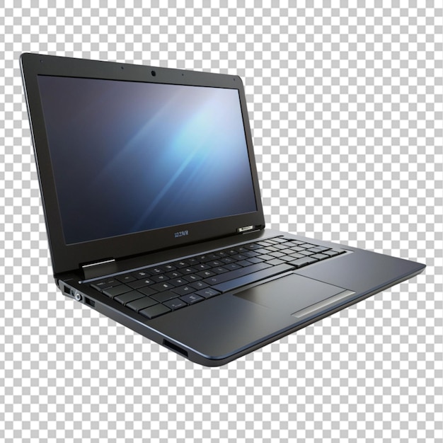 silent elegance a sleek black laptop against on transparent background