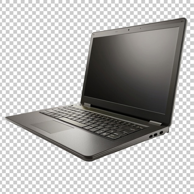 silent elegance a sleek black laptop against on transparent background