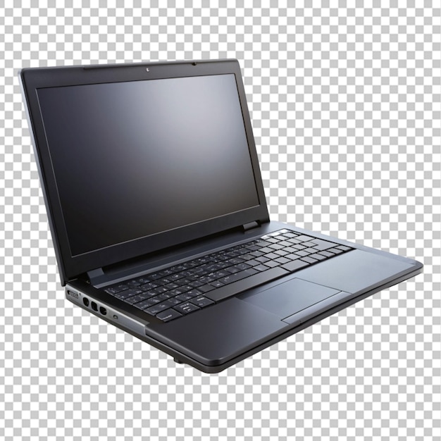 silent elegance a sleek black laptop against on transparent background