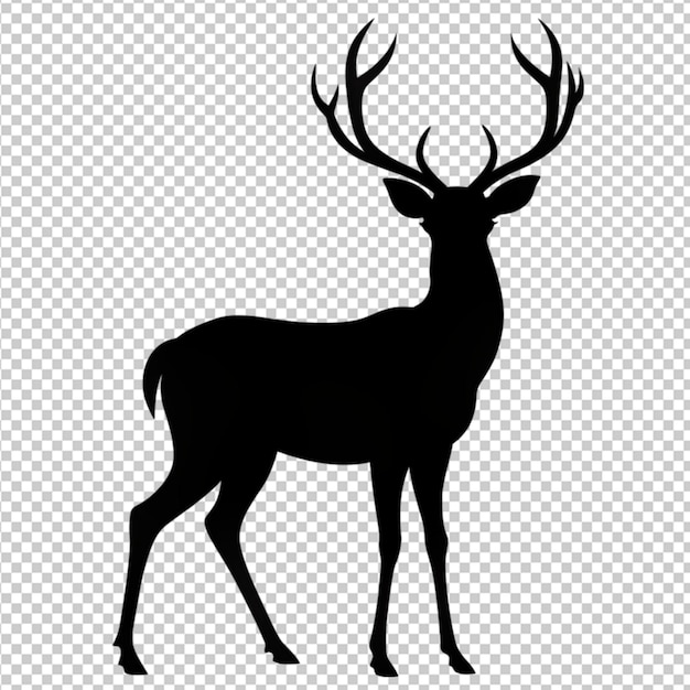 PSD silhouette deer transparent background