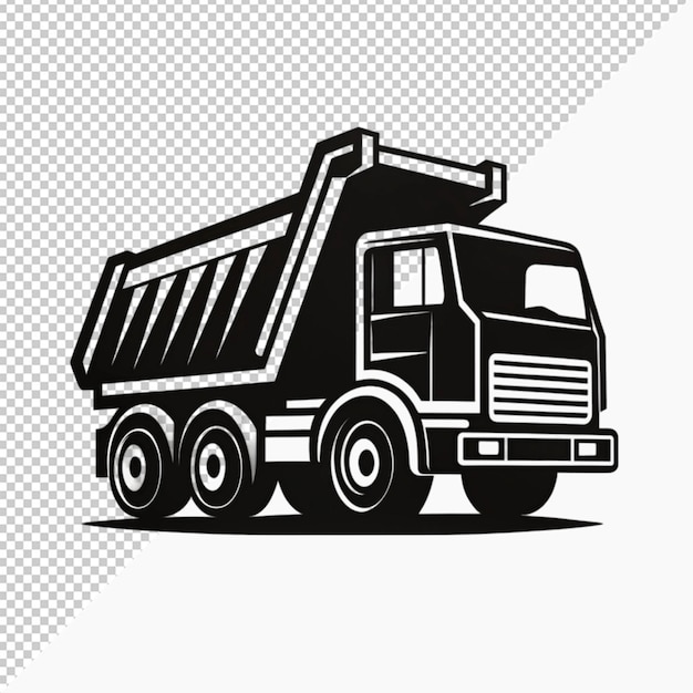 PSD silhouette of a dump truck