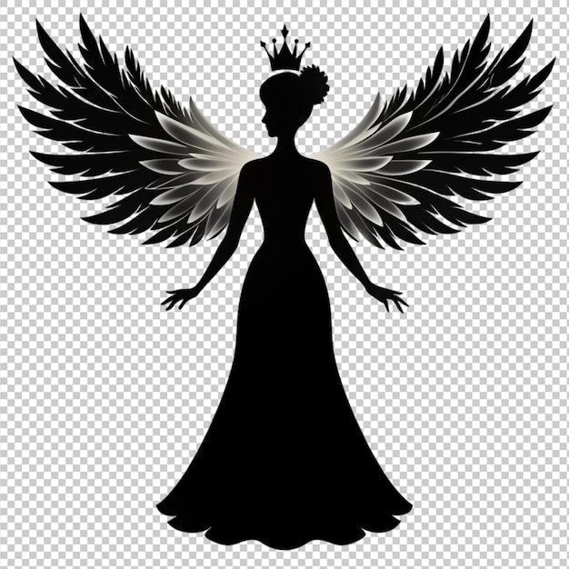 silhouette of fairy princess