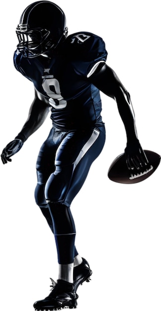 Silhouette icon of an American football player