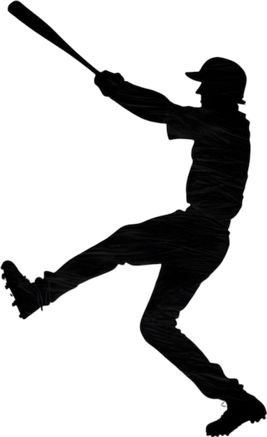 Silhouette icon of a baseball player