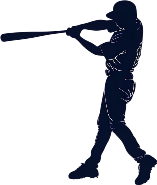 Silhouette icon of a baseball player